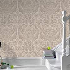 Desire Damask Wallpaper Cream Off White Gold Silver Colour Large Damask Ebay Damask Wallpaper Living Room Damask Wallpaper Gold Damask Wallpaper