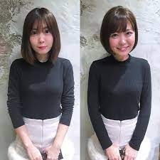 ショート ボブ 美容師 似合わせ 小顔カット 山田さんはinstagramを利用しています before after 乾かし方 前髪 毛先のカール感 メイクでこんなにイメージが変わります 見た目の80 が髪型で決まるとも言われています 女の子のヘアカット