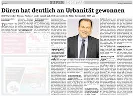Cdu Duren Thomas Flossdorf Duren Hat Deutlich An Urbanitat Gewonnen