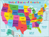 Colored Map of the United States | United States Map for Kids ...