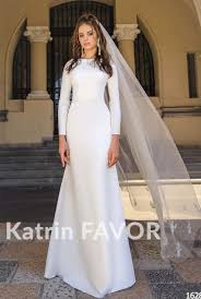 Simple Wedding Dresslong Sleeve Wedding Dresswinter Wedding Etsy Long Sleeve Wedding Dress Winter Fitted Wedding Gown Wedding Dress Long Sleeve