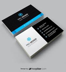 Simply bend and pull out one card at a time, for the perfect business card every time. Freepiker Black Blue Business Card Design