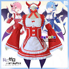 Maid Dress Cosplay Costume Woman Anime Re Zero Rem Ram Cute Girl Demon Ebay With tenor, maker of gif keyboard, add popular rem rezero animated gifs to your conversations. maid dress cosplay costume woman anime