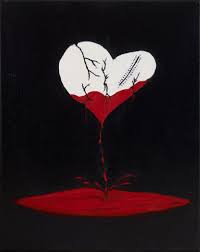Peinture De Coeur Brise Etsy In 2020 Broken Heart Art Heart Painting Broken Heart Wallpaper