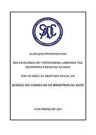Conferência de imprensa do conselho de ministros extraordinário, 18 de janeiro de 2021. Https Www Sadc Int Index Php Download File View 8584 3516