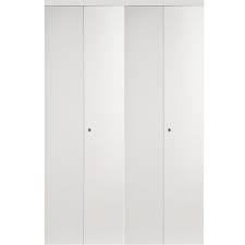 Here at leader doors, our door sizes are generally displayed on our website as height x width x thickness, which is usually listed in millimetres followed by inches, but don't fret, if you french doors are available in a wide range of sizes, though some manufacturers offer more size options than others. Impact Plus 72 In X 80 In Smooth Flush White Interior Closet Solid Core Mdf Bi Fold Door With Chrome Trim Bfw344 7280c The Home Depot