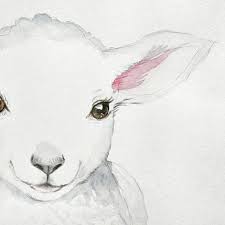 New Watercolor Painting For Farm Theme Lamb Watercolorarts Farm Animal Paintings Baby Farm Animals Animal Paintings