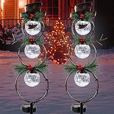 Amazon Com Guoou Solar Christmas Yard Decorations Outdoor Led Solar Powere Christmas Yard Decorations Outdoor Christmas Decorations Christmas Pathway Lights