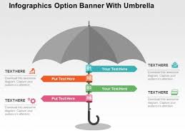 Infographics Option Banner With Umbrella Powerpoint