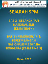 Soalan spm ini sebenarnya merujuk kepada pelbagai soalan dimana sgo mengumpulkan soalan peperiksaan percubaan spm dari seluruh negeri seperti terengganu, kelantan dan sebagainya. Sejarah Spm 10 6 2020 By Pusat Tuisyen Mawaddah Ilmu Issuu