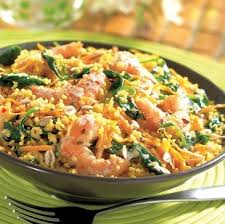 Crevettes Rissolees Et Petits Legumes Au Couscous Epices Douces Recette Recettes Couscous Plat