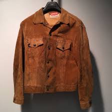 Levis Vintage Suede Jacket Big E 60 S Leather Usa Trucker Cropped Mens Size Xl Vintage Suede Jacket Vintage Suede Usa Leather