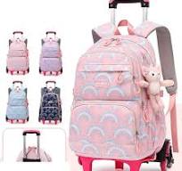 Mochila con ruedas para niñas, carro rodante, estudiantes de primaria y  secundaria, niños, bolsa de viaje de ocio (CY0153)