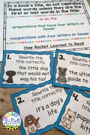Titles Of Books Task Cards Dog Themed Writing Titles First Grade Lessons Task Cards