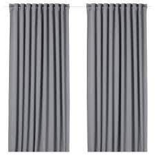 majgull morklaggningsgardiner 1 par gron 145x250 cm ikea block out curtains curtain rods blackout curtains