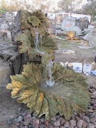 Gunnera Leaf Cast Fountain Flowers Amp Gardens Pinterest Garden Fountains Cement Leaves Concrete Garden