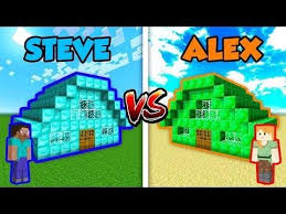 If the ore is mined using a pickaxe enchanted with silk touch, it drops itself in ore form instead of an emerald. Minecraft Alex Vs Steve Diamond House Vs Emerald House In Minecraft Part 27 Minecraft Alex Minecraft Steve