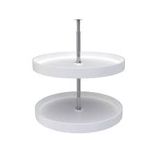 Using proper lazy susan installation techniques will ensure your new cabinet is properly adjusted and functions the way it should. Rev A Shelf 6012 24 11 52 24 Inch Polymer Full Circle 2 Shelf Lazy Susans White Walmart Com Walmart Com