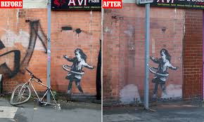 Little green robot dudes that fire machine guns and also carry knives for close range attacks. Bike That Appeared As Part Of Banksy S Hula Hooping Girl In Nottingham Is Stolen Daily Mail Online