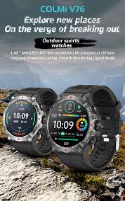 Colmi V76 GPS Smart Watch – Premium AMOLED, Built-in GPS, Long Battery