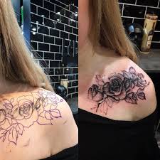 Bee Inspired By These Incredible Collarbone Tattoos Cover Tattoo Cover Up Tattoos For Women Chest Tattoos For Women