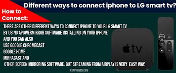 Maybe you would like to learn more about one of these? How To Connect Iphone To Lg Smart Tv Using Airplay A Savvy Web