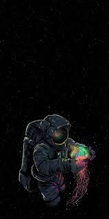 Download astronaut with jellyfish hd wallpaper from the above hd widescreen 4k 5k 8k ultra hd resolutions for desktops laptops, notebook, apple iphone & ipad, android mobiles & tablets. Cartoon Image Of Astronaut Holding A Galaxy Glowing Jelly Fish Space Desktop Backgrounds Black Background Cool Galaxy Wallpapers Galaxy Wallpaper Galaxy Images