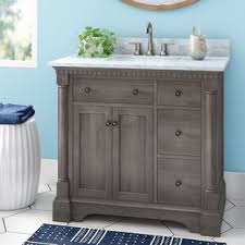 D bath vanity in pearl gray with cultured marble vanity top in white with white basin 36 Inch Gray Bathroom Vanities You Ll Love In 2021 Wayfair