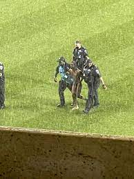 It's what you think it is. David Hookstead On Twitter A Streaker Has Taken The Field During The Nationals Reds Rain Delay Stadium Is Going Wild