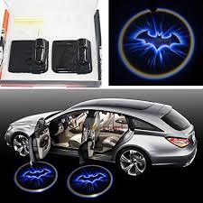 2x Night Cold Blue Bat Batman Black Wireless Car Door Led Projection Projector Light Courtesy Welcome Logo Shadow Batman Car Cool Car Accessories Welcome Logo