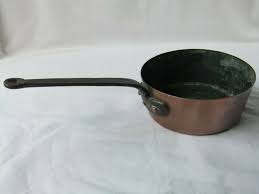 Casserole Ancienne Xix Cuivre Etame Fer Forge Poelon Marmite Fait Tout Fer Forge Ustensile Cuisine Cuivre