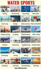 Check spelling or type a new query. Water Sports List Of 30 Incredibly Awesome Water Sports You Must Try Esl Forums