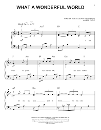 Louis Armstrong What A Wonderful World Free Mp3 Download What A Wonderful World Sheet Music Louis Armstrong Easy Piano Sheet Music Easy Piano What A Wonderful World
