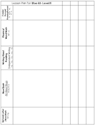 Lli Anchor Chart Skill Assessments Lesson Plan Template Blue Level H 1st Edition