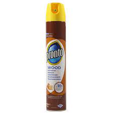 People just spray it on their furniture and then they wipe it and it looks nice. Pronto Furniture Polish Spray 400 Ml Classic Wood Tarraco Import Export