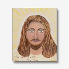 Ascended Master Jesus Canvas Print in 2 Sizes Spiritual Art Spiritual  Prints Energy Healing Spiritual Wall Art