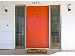 1948 Streamline Moderne Time Capsule House Portland Oregon Modern Front Door Orange Front Doors Front Door Colors