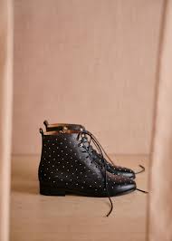 Bottines basses noires à clous. Bottines Eugenie Noir Clous Cuir Bovin Sezane