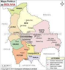 El mapa que vemos arriba es uno de el último tramo: Mapa De Bolivia