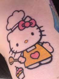 35, cute & crazy hello kitty tattoo design, entertainmentmesh. My New Hello Kitty Tattoo Hello Kitty Tattoos Cat Tattoo Kitty