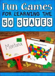 Fun Games For Learning The 50 States 50 States Activities Learning States Homeschool Social Studies
