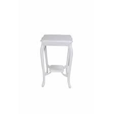 Tekzen Home Saksilik Yan Sehpa Cicek Beyaz Tekzen