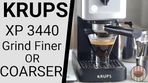 Unsere dienstleistungen im bereich zahnimplantate. Krups Xp 3440 Home Espresso Machine Double Espresso Grind Finer Or Coarser Youtube