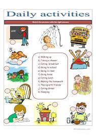 Daily Activities Worksheet Free Esl Printable Worksheets Made By Teachers Daily Routine Worksheet Daily Routine Activities Daily Activities