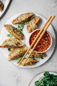 Scoop dumplings from water and drain to avoid breakage. Vegan Potstickers With Sesame Chilli Dipping Sauce Foodbymaria