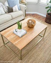 In this short video, learn how to spray paint. Diy Gold And Wood Coffee Table