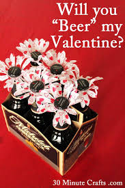 Beer Flowers For Valentine S Day 30 Minute Crafts Valentines Flowers Valentines Beer Valentine Gifts