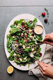 Mustard Green Cherry Salad Tahini Dressing Minimalist Baker Recipes Recipe Cherries Salad Nut Cheese Mustard Greens
