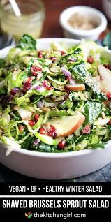 Shaved Brussel Sprout Salad Recipe Brussel Sprout Salad Healthy Salad Recipes Winter Salad Healthy