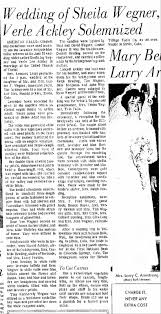 Ackley-Wegner marriage announcement